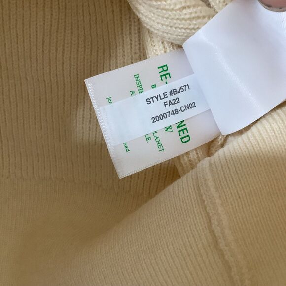 J.Crew Cream Ruffle Neck Merino Wool Blend Knit Quiet Luxury Preppy Sweater XS - Picture 6 of 10